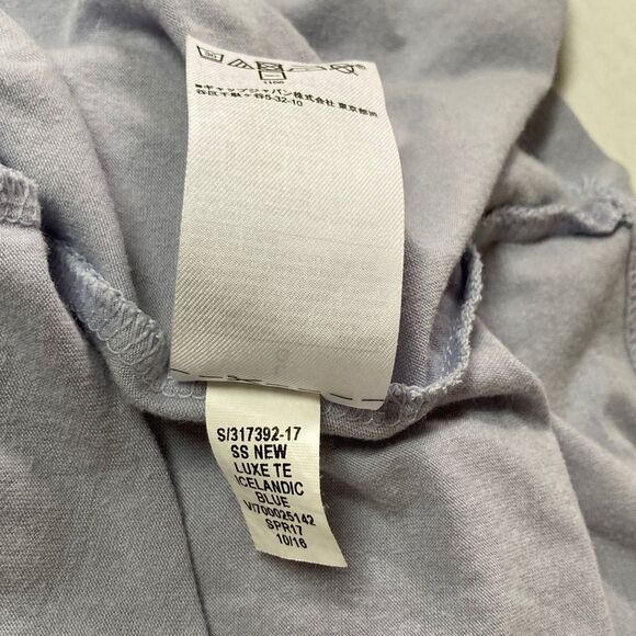 BANANA REPUBLIC Luxe Touch Icelandic Blue Crew Neck T Shirt Womens Large - Picture 9 of 11